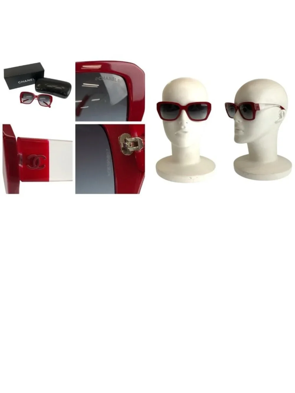 Chanel CC Logo Red Acetate C S6 Sunglasses Eyewear